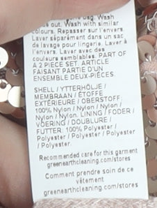 Brand and care label for River Island girls’ cropped sequin top - multicoloured, 9 years