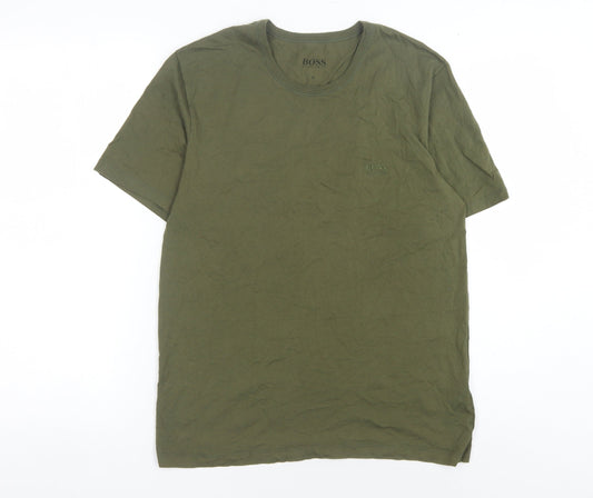 Hugo Boss Men's Green Crew Neck T-Shirt M