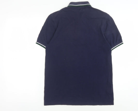 Fred Perry Men's Blue Polo Shirt, Size S, Short Sleeve