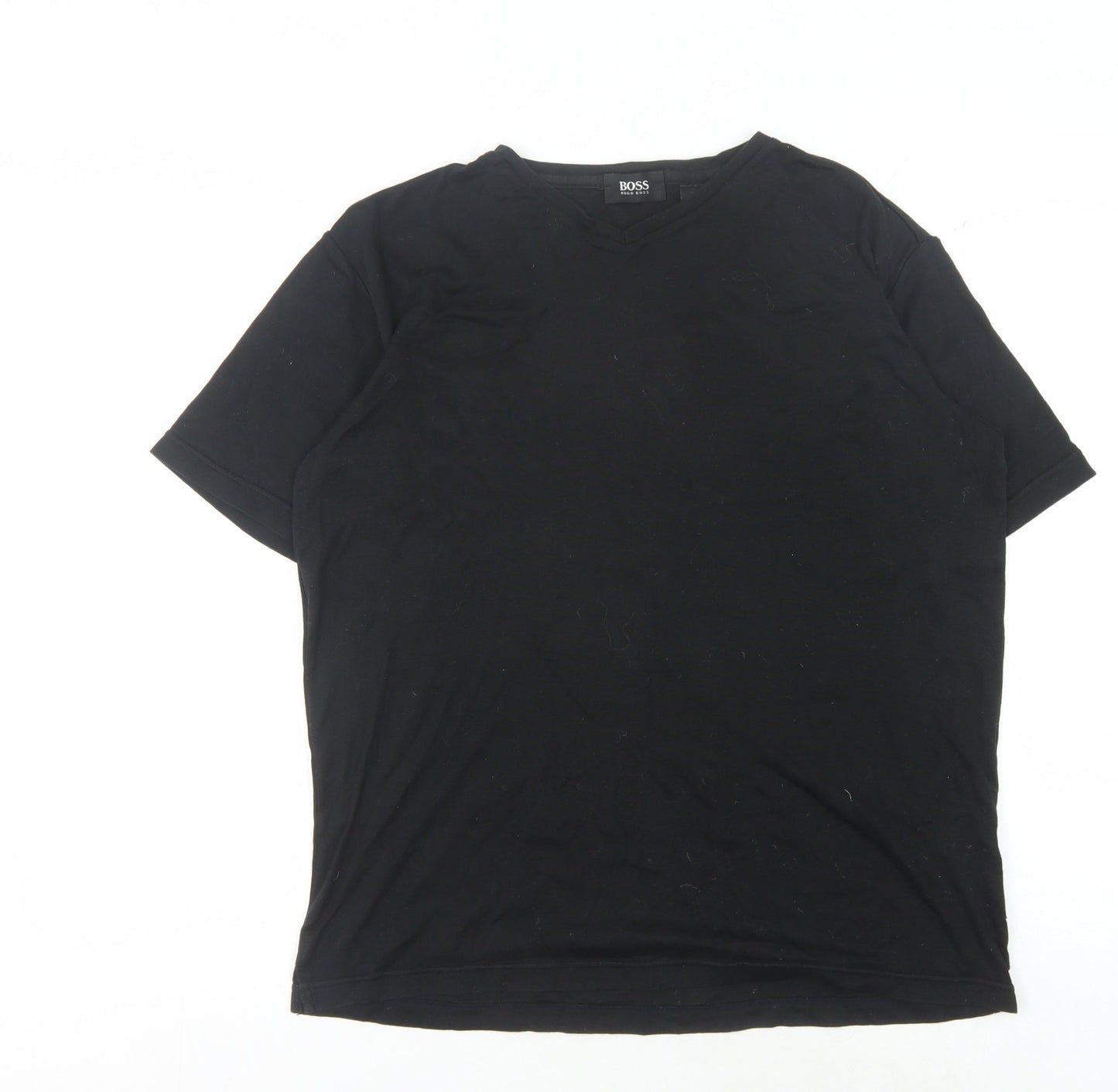 Hugo Boss Men's XL Black V-Neck T-Shirt