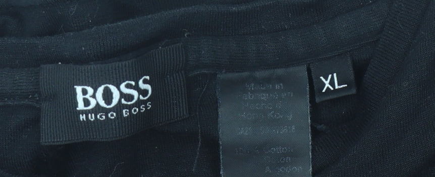 Hugo Boss Men's XL Black V-Neck T-Shirt