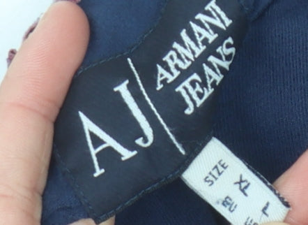 Armani Jeans Men's Blue Logo T-Shirt Medium