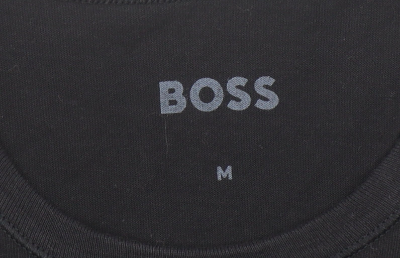 BOSS Men's Black Cotton T-Shirt, Size M