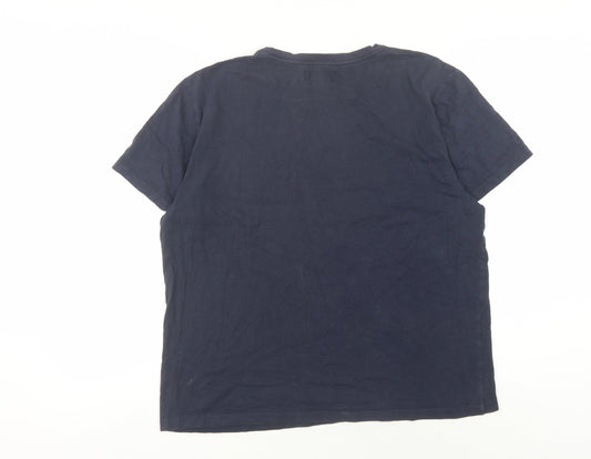 Polo by Ralph Lauren Men's XL Blue T-Shirt, Logo Accent