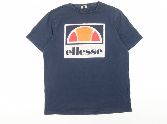Ellesse Men's Blue Graphic Print T-Shirt, Size L