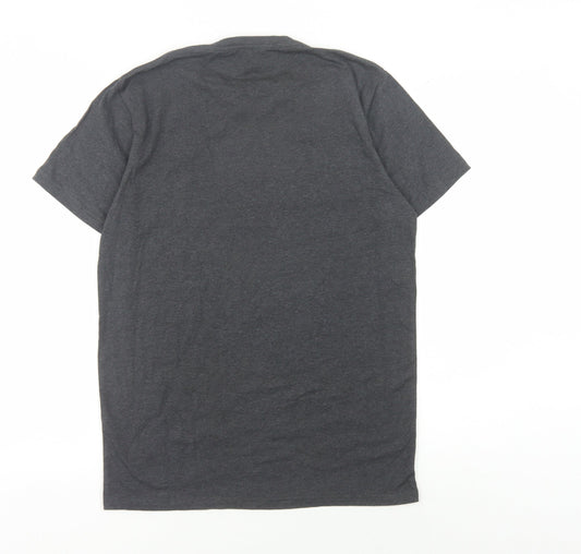 Mens UK Size M Ted Baker Grey Cotton Blend T-Shirt