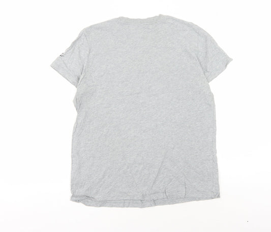 Nike Men's Grey Logo T-Shirt L - Graphic Print