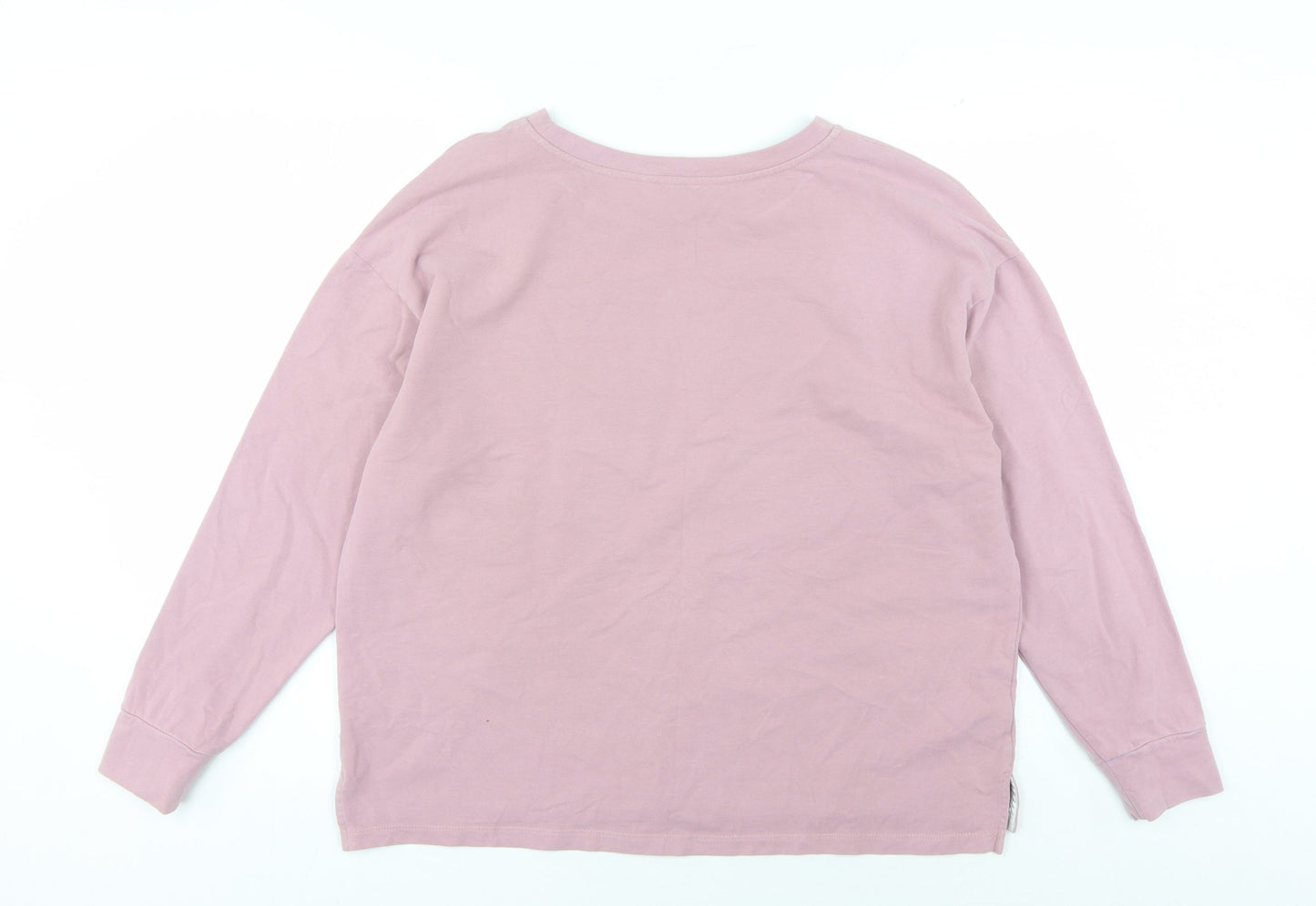 Laura Ashley Women's Pink Floral Pullover Sweatshirt Size 14