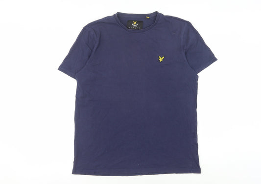 Lyle & Scott Men's Blue Crew Neck T-Shirt, Size L