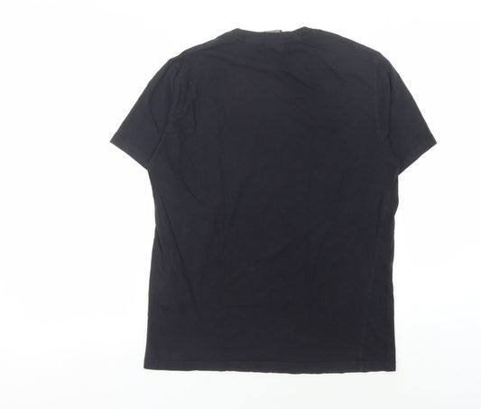 Champion Men's Black T-Shirt, M, Short Sleeve