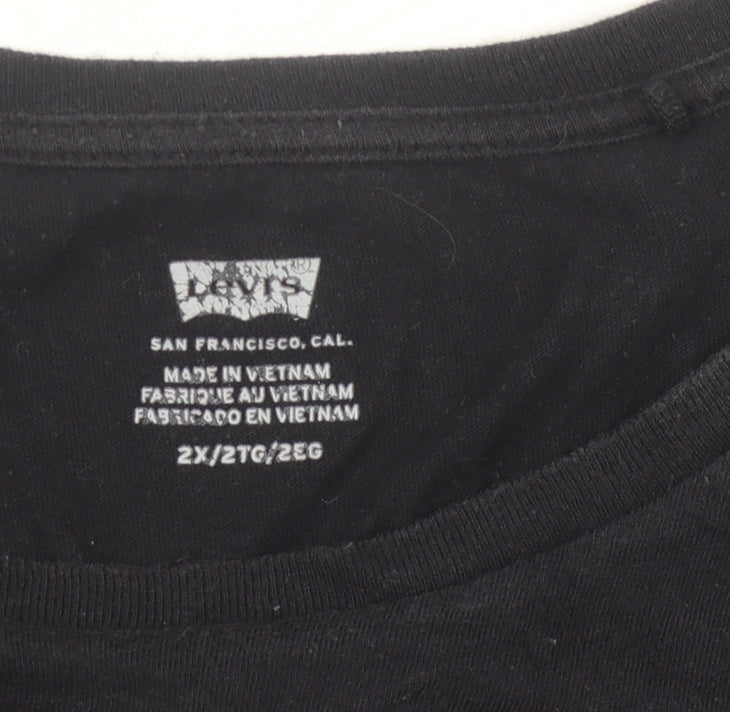 Mens UK Size 2XL Levi's Black Cotton T-Shirt