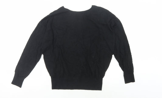 Massimo Dutti Women's Black Pullover Crew Neck S