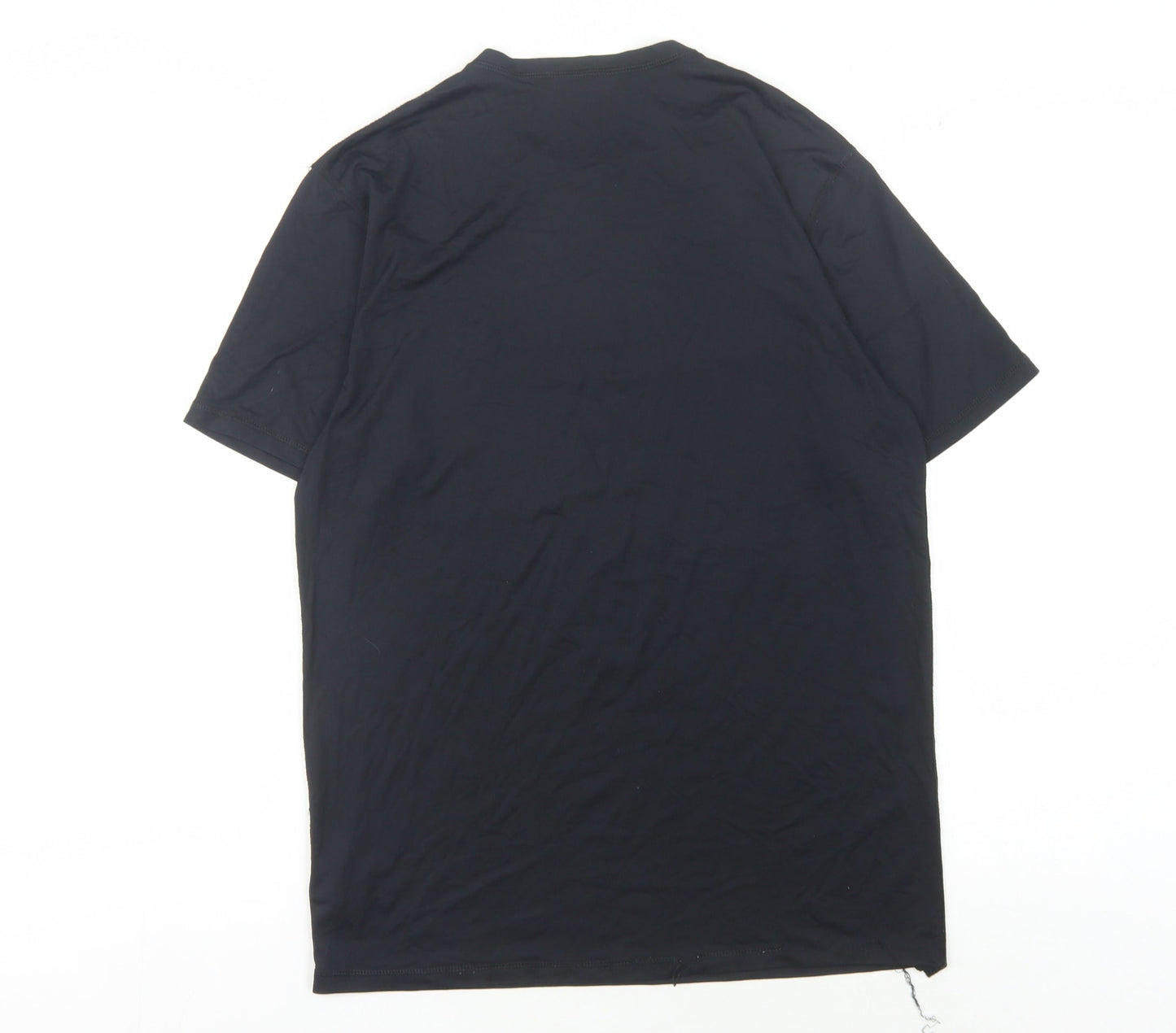 Quiksilver Men's Black T-Shirt, Size S, Solid Pullover