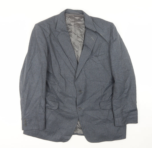 Magee Men's Grey Striped Wool Blazer Jacket 44R