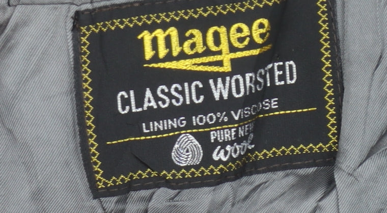 Magee Men's Grey Striped Wool Blazer Jacket 44R