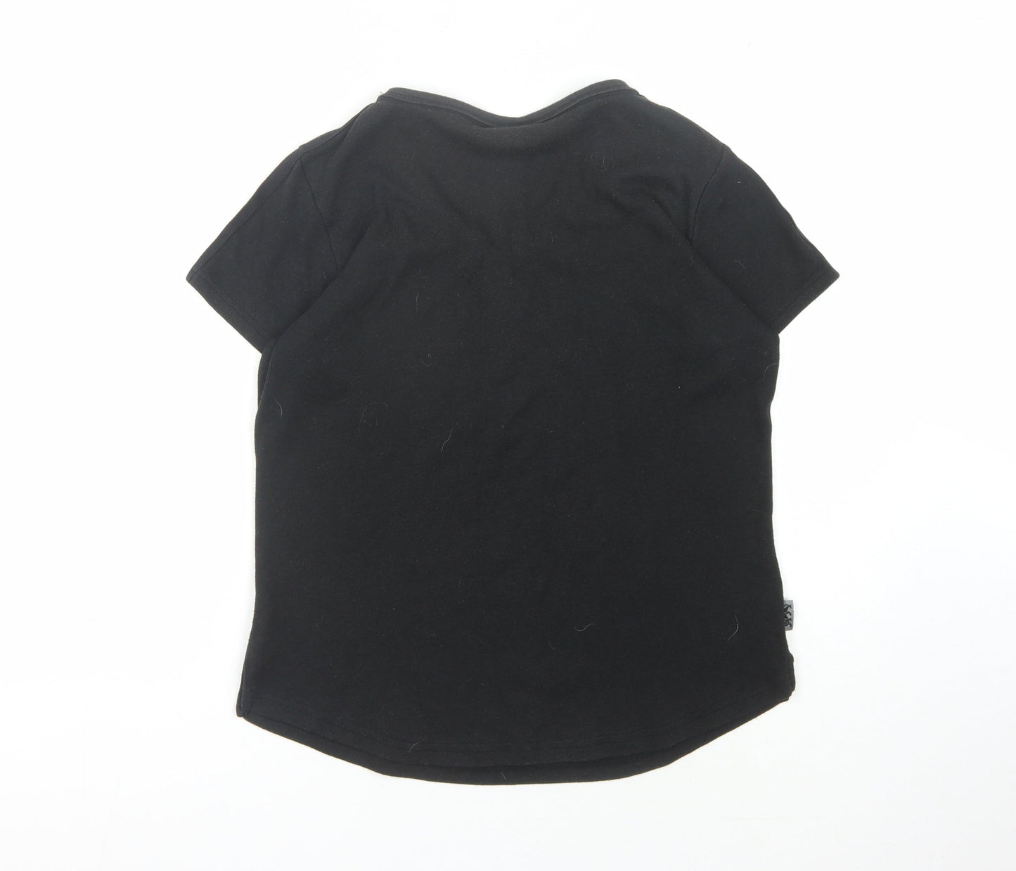 Lonsdale Women’s Black V-Neck T-Shirt, Size 16
