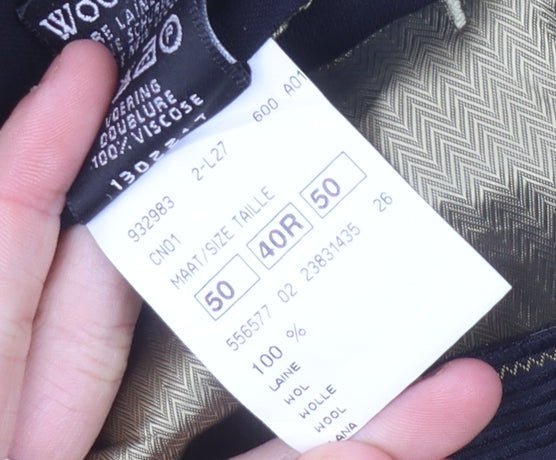 Van Gils Men's Black 40R Double-Breasted Tuxedo Blazer