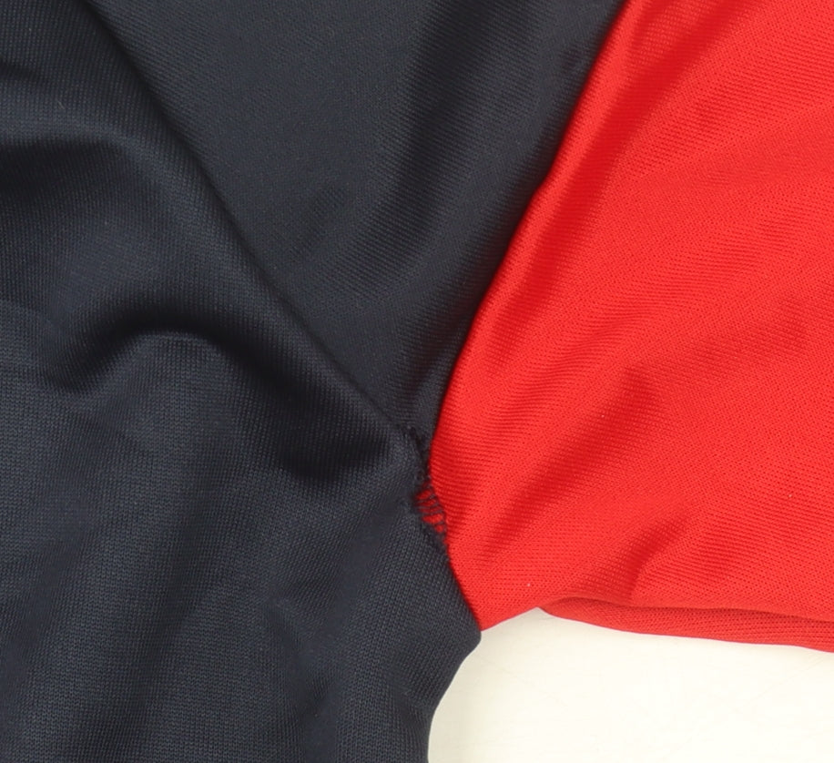 Additional view of Adidas boys’ blue full zip sweatshirt 9-10 years