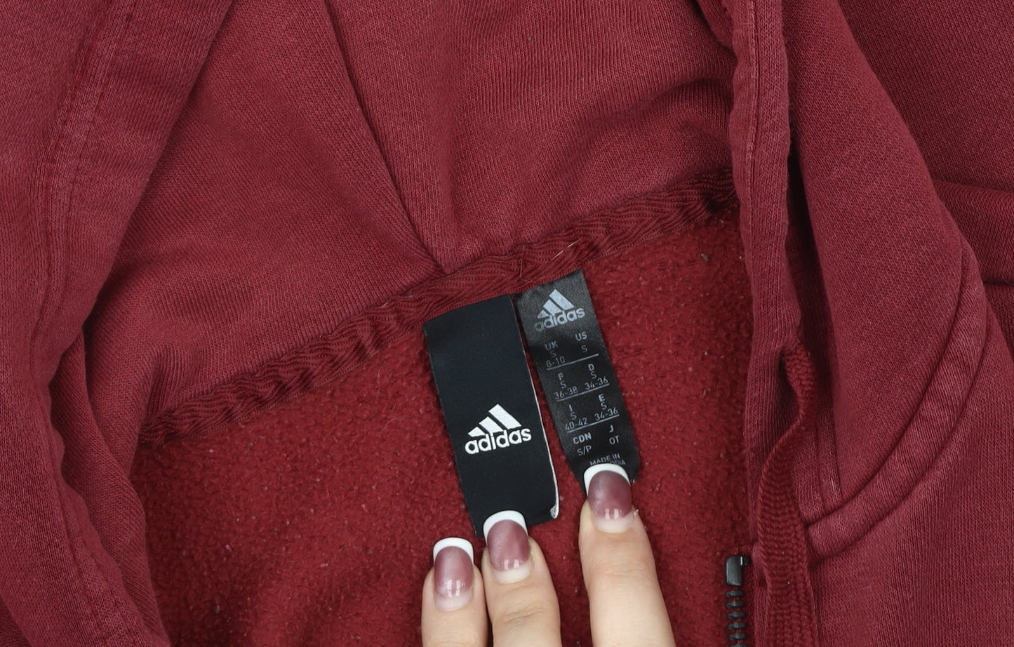 Adidas Women's Red Hooded Jacket S, Casual Wear
