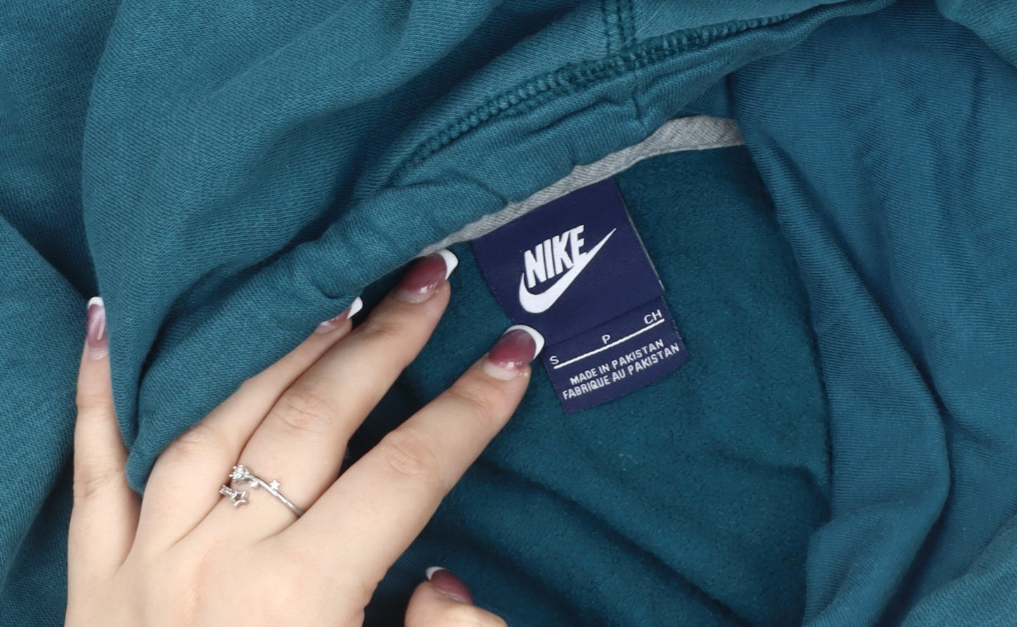 Nike Men's Blue Pullover Hoodie Size S Sports Logo