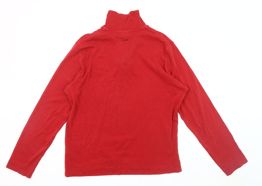 Hugo Boss Men's Red XL 1/4 Zip Sweatshirt