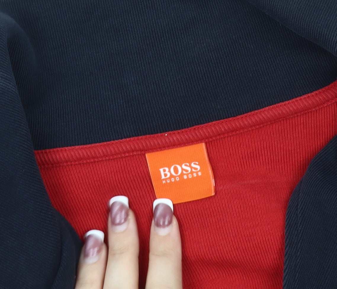 Hugo Boss Men's Red XL 1/4 Zip Sweatshirt