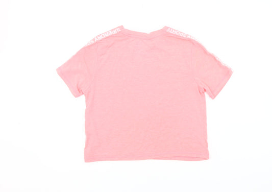 Superdry Women Pink Cropped T-Shirt Size 10