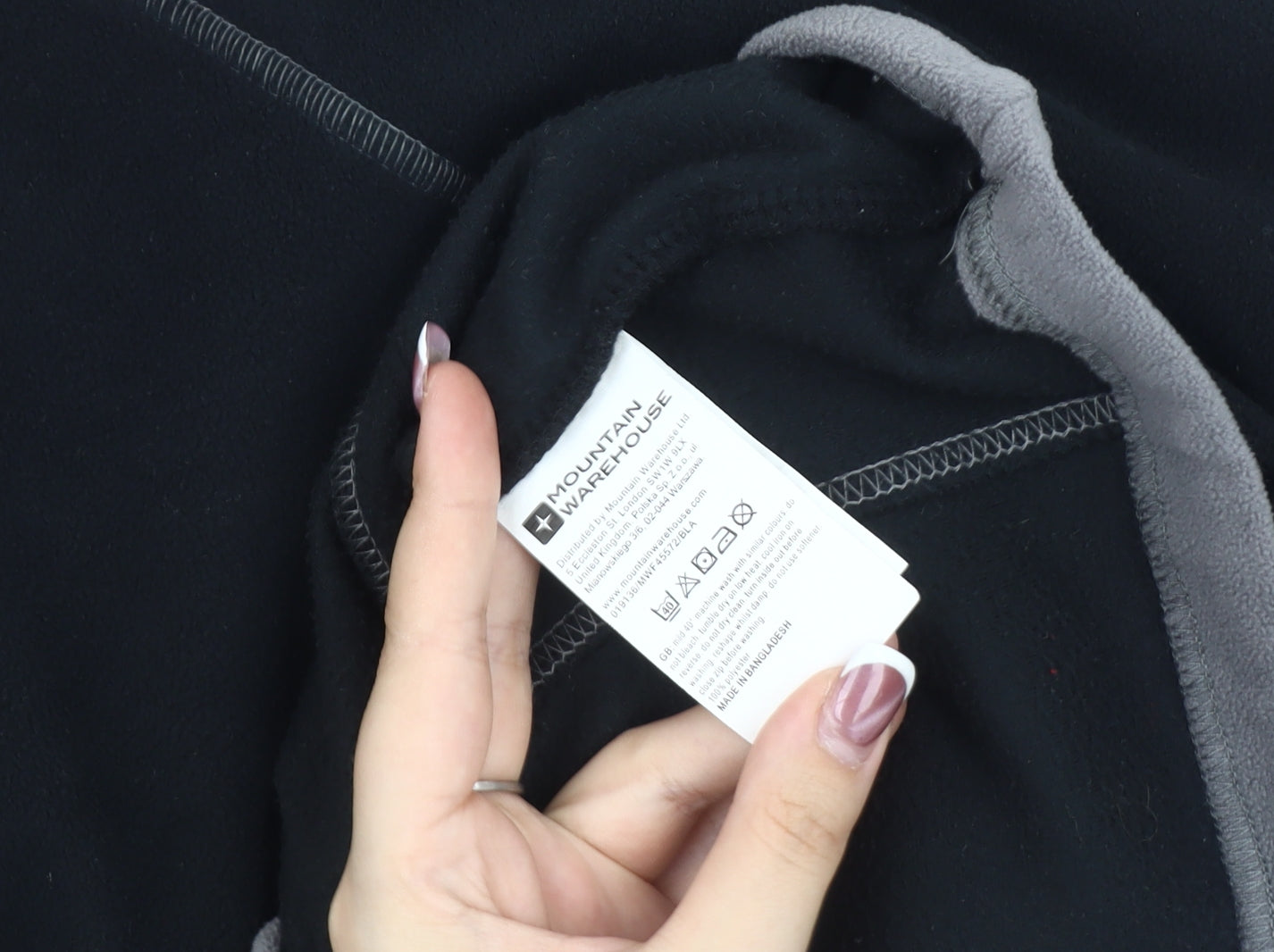 Mountain Warehouse Women's Black Fleece Sweatshirt, Size 8