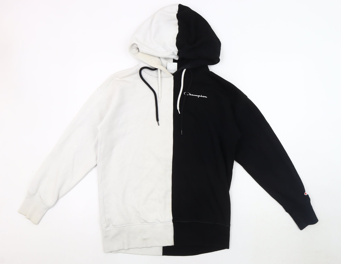 Champion Men's Black & White Small Pullover Hoodie