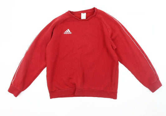 Adidas Men's Red Sweatshirt Logo Fleece Size L