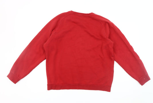 Adidas Men's Red Sweatshirt Logo Fleece Size L