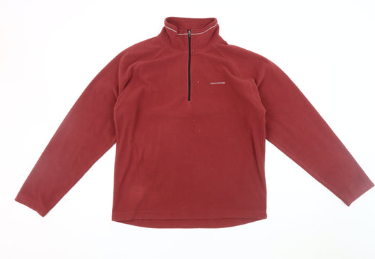 Craghoppers Men's Red 1/4 Zip Fleece Sweatshirt S