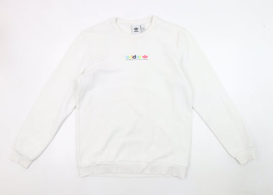 Adidas Men's White Pullover Sweatshirt M