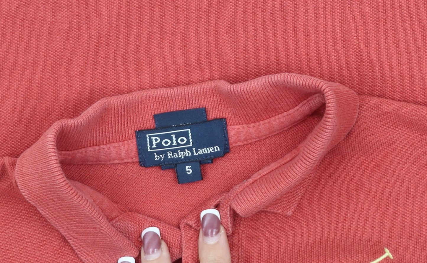 Polo Ralph Lauren Boys Red Polo Shirt 5 Years