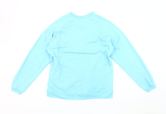 Champion Men's Blue Pullover Sweatshirt, Medium, Logo