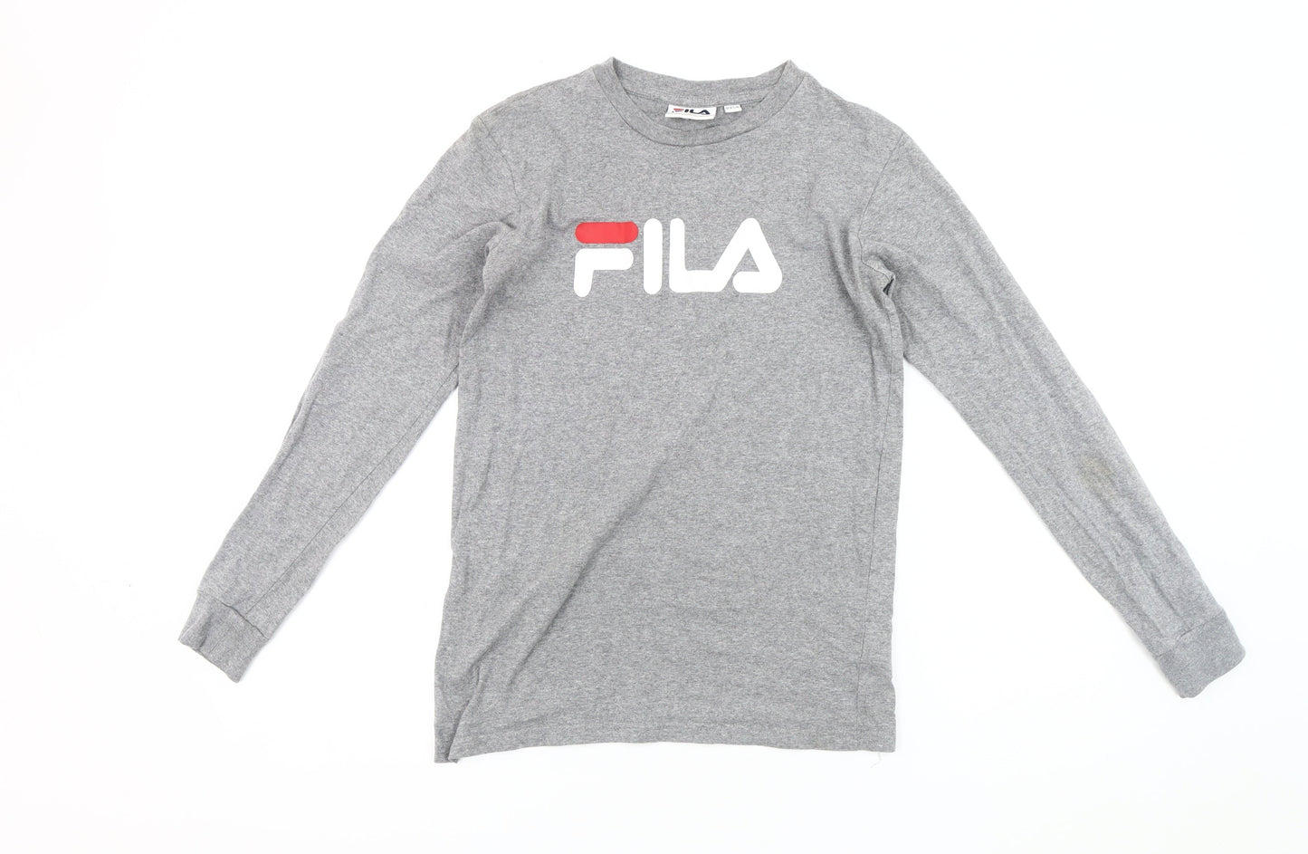 FILA Unisex Grey Long Sleeve Crew Neck T-Shirt