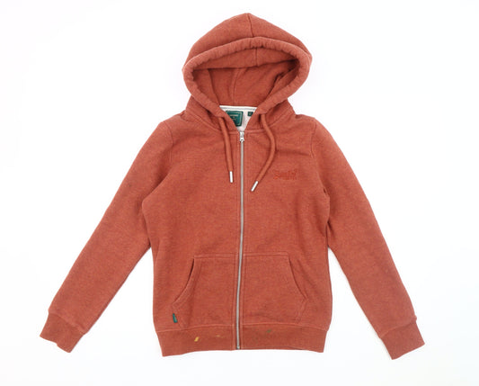 Superdry Women's Red Hooded Jacket Size 10