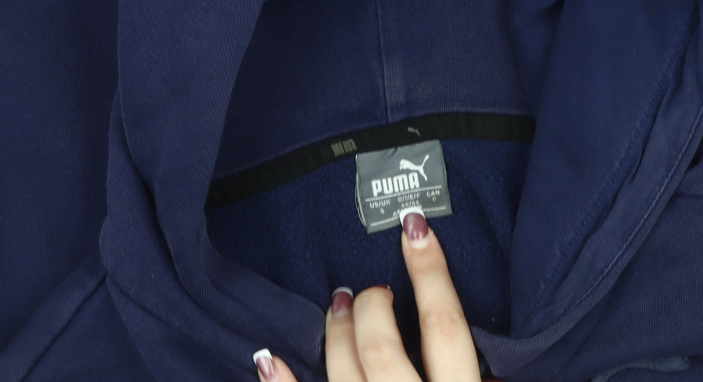 Mens UK S Regular PUMA Blue Pullover Hoodie