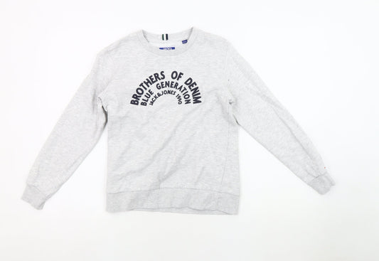 Jack & Jones Boys Grey Pullover Sweatshirt, Size 12 Years
