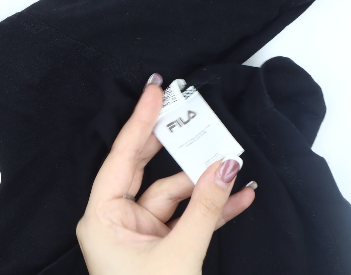 FILA Men's Black Crew Neck Logo T-Shirt Size M