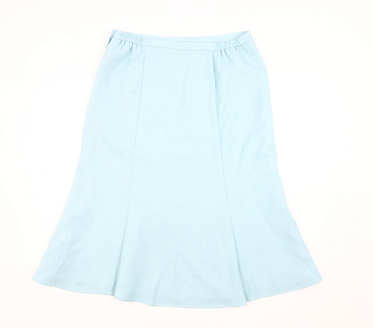 Eastex Women's Blue Midi Flare Skirt, Size 12