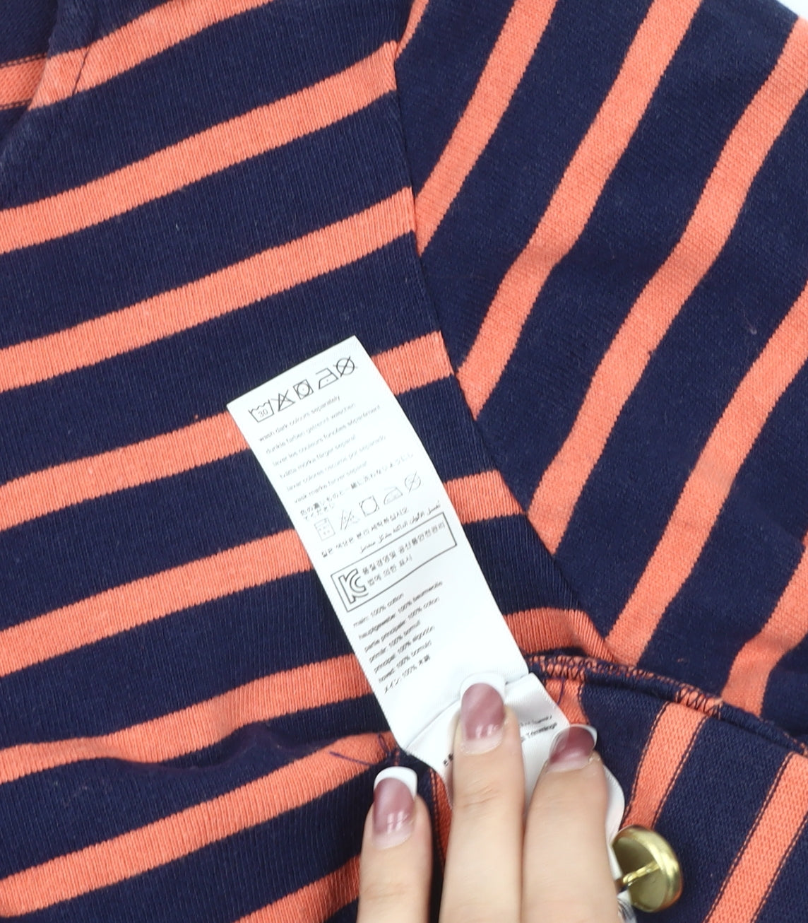 Joules Women's Multicoloured Striped T-Shirt, Size 10, Cotton