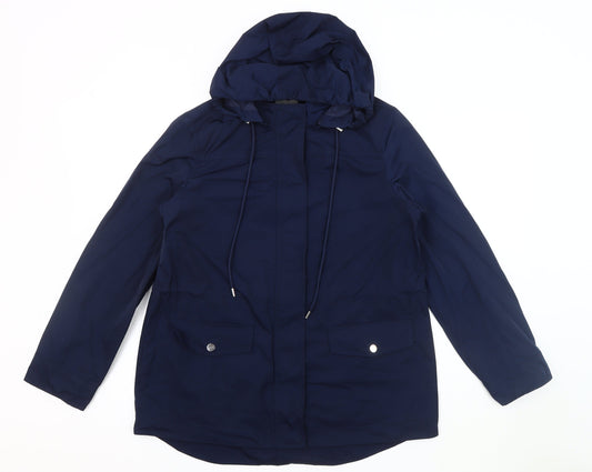 Jaeger Women's Blue Parka Jacket Size 12