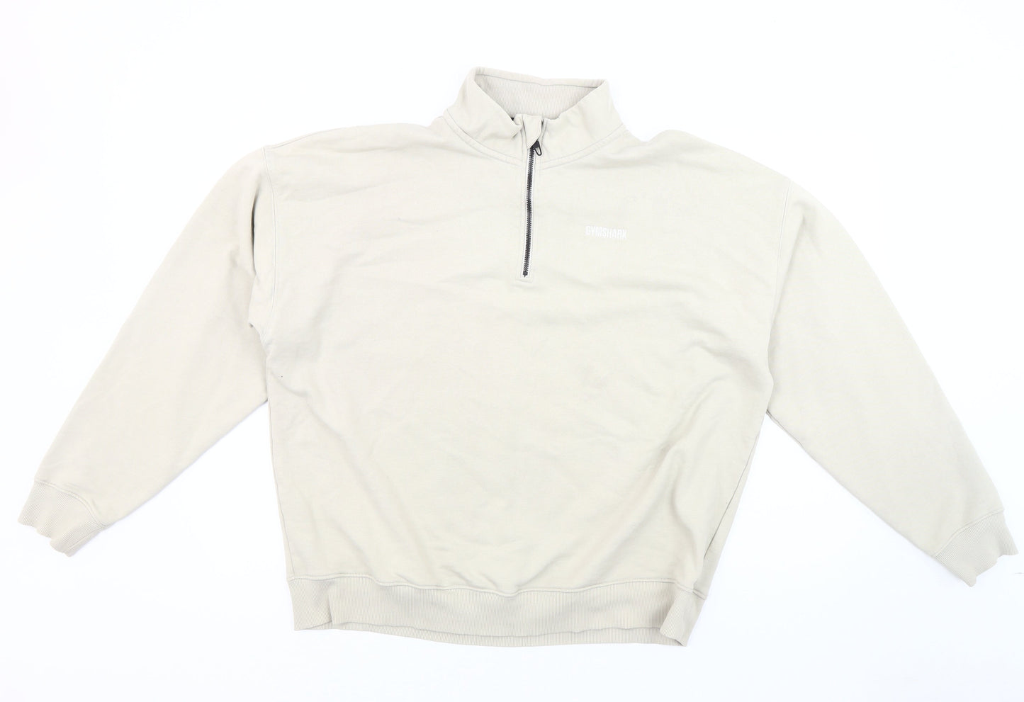 Gymshark Beige Men's L 1/4 Zip Sweatshirt
