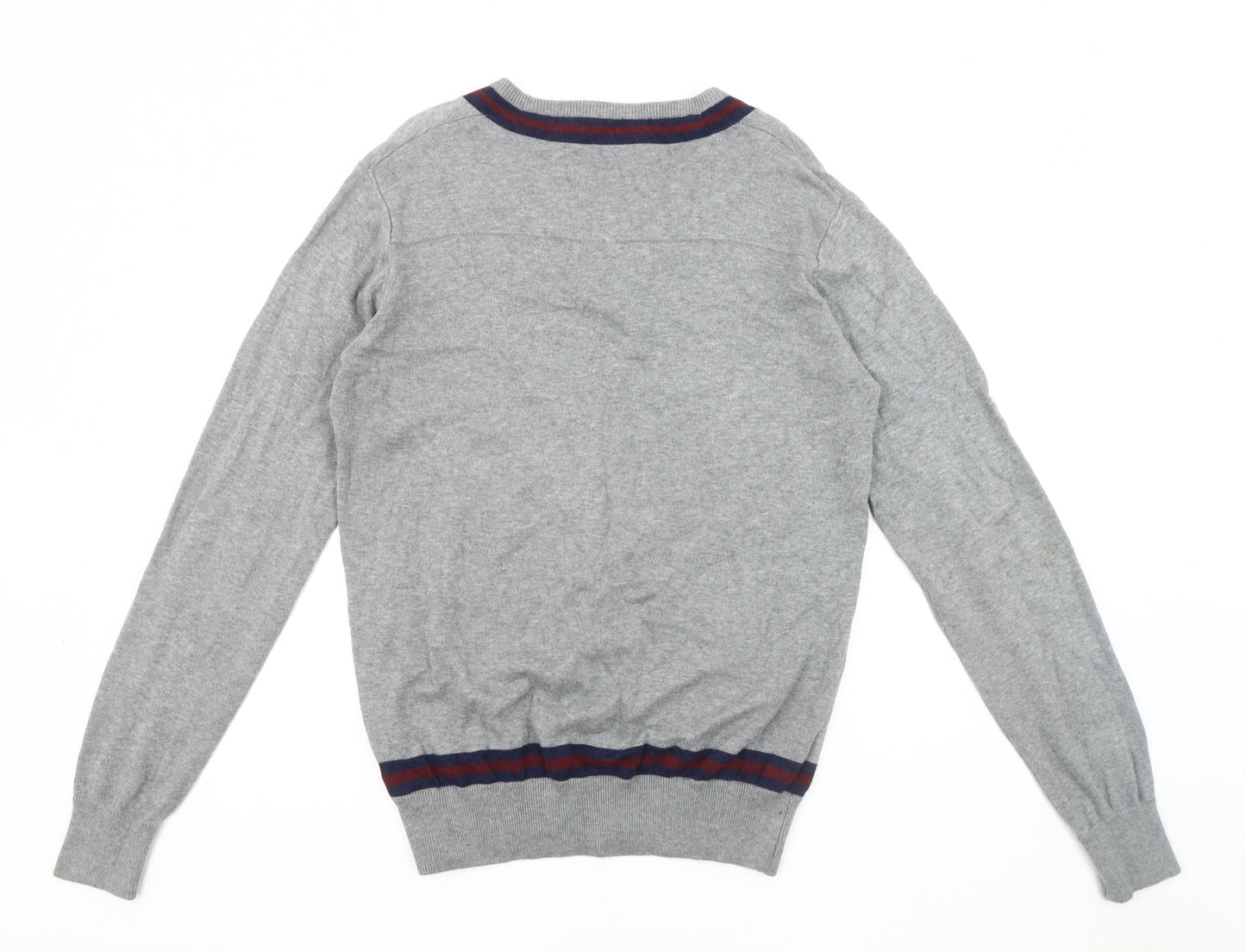 Fat Face Men's Grey Pullover Jumper, Medium Size