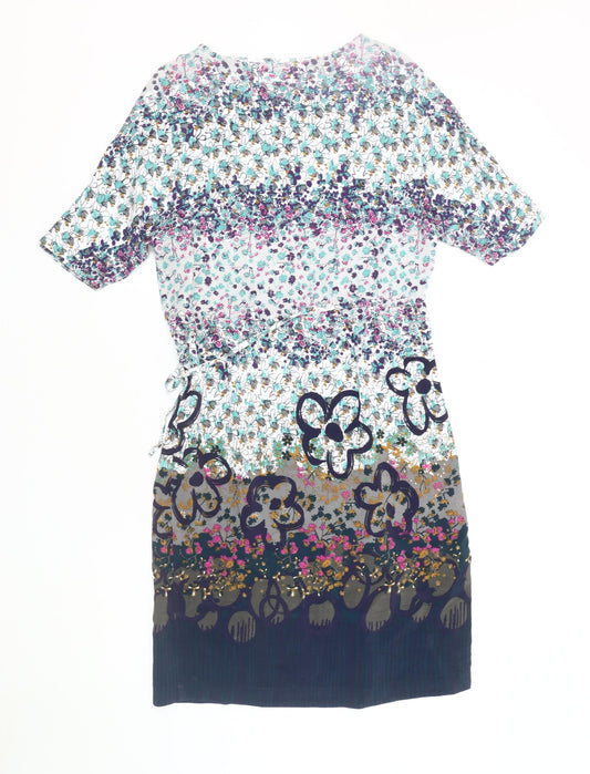 White Stuff Women's Multicoloured Shift Dress Size 8