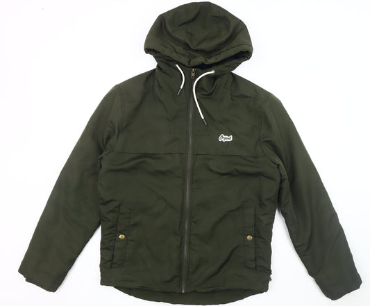Jack & Jones Green Men's Hooded Windbreaker Jacket M