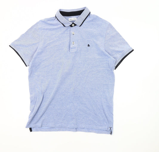 Jack & Jones Men's Blue Polo Shirt L Casual Wear
