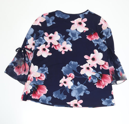Womens UK Size M Stock Shop Multicoloured Polyester Blouse