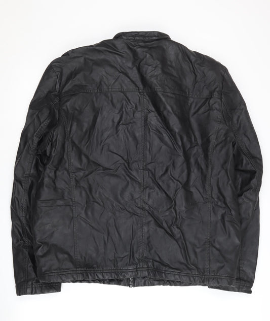 Kenneth Cole Reaction Men's Black XL Biker Jacket